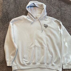 Gildan Heavy Blend Blue Hoodie - Drinking with Chickens